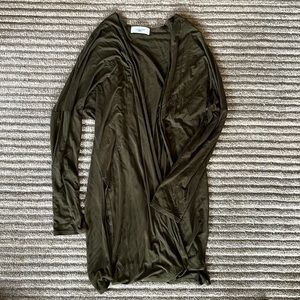 Carly Jean Los Angeles Olive Green Cardigan